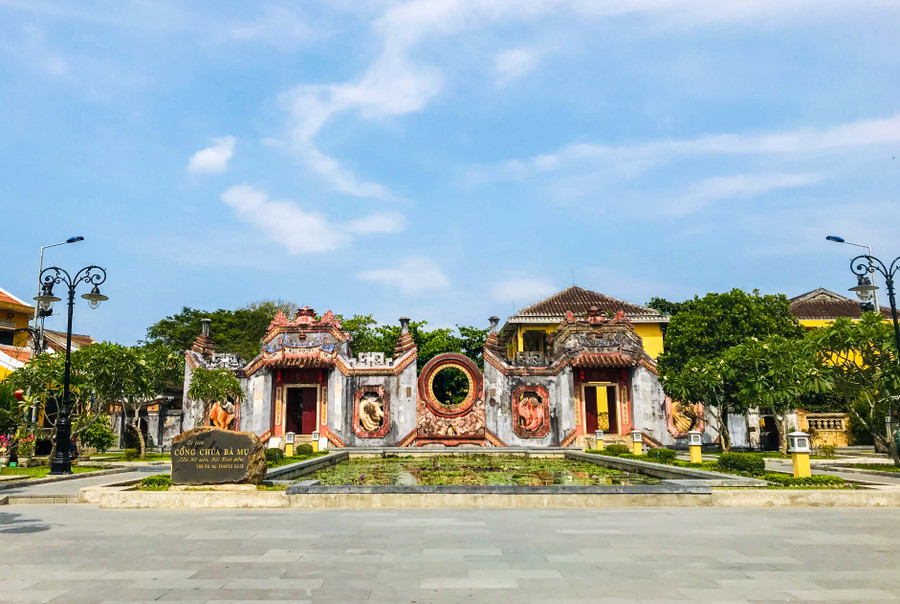 Di tích Chùa Bà Mụ được trùng tu từ tiền bán vé tham quan. Ảnh: Hoàng Vinh.