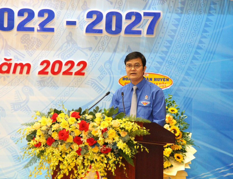 Anh Bùi Quang Huy - Bí thư Thứ nhất Trung ương Đoàn TNCS Hồ Chí Minh, phát biểu chỉ đạo tại Đại hội. Anh Bùi Quang Huy - Bí thư Thứ nhất Trung ương Đoàn TNCS Hồ Chí Minh, phát biểu chỉ đạo tại Đại hội.