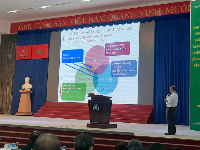 PGS.TS Thoại Nam, Giám đốc Trung tâm điện toán báo cáo tham luận tại hội nghị PGS.TS Thoại Nam, Giám đốc Trung tâm điện toán báo cáo tham luận tại hội nghị