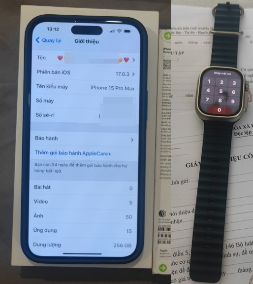 Tang vật công an thu giữ được. Ảnh: Công an Đà Nẵng. Tang vật công an thu giữ được. Ảnh: Công an Đà Nẵng.