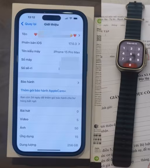 Tang vật công an thu giữ được. Ảnh: Công an Đà Nẵng.