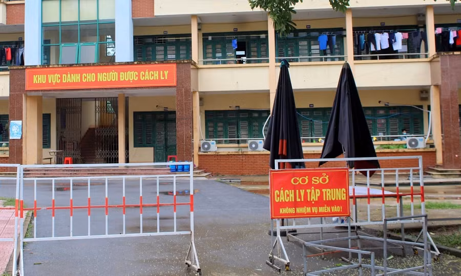 Khu cách ly tập trung tại trường Cao đẳng Công nghiệp Thái Nguyên.