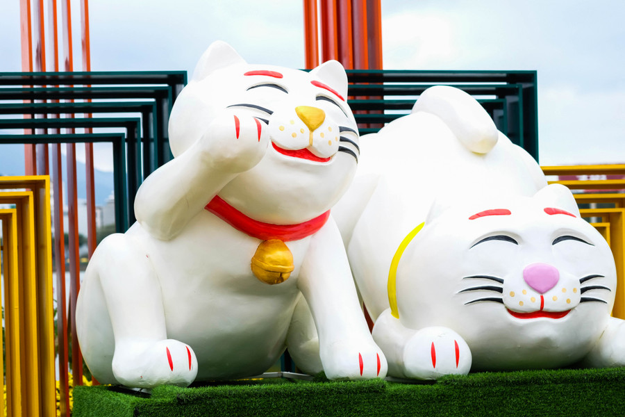 Một tạo hình linh vật mèo đáng yêu. Một tạo hình linh vật mèo đáng yêu.