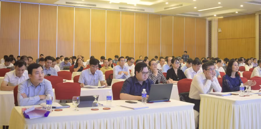 Toàn cảnh Hội nghị tập huấn công tác tổ chức cán bộ.