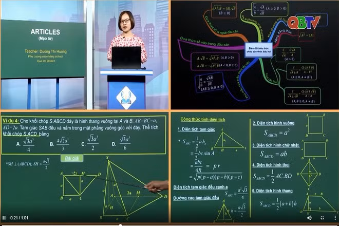 Trước đó, Quảng Bình đã triển khai dạy học trên truyền hình cho học sinh lớp 9 và 12.