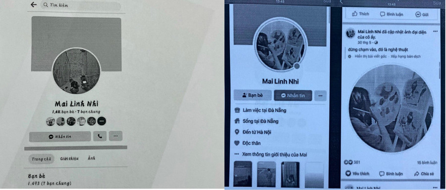 Facebook ảo mà Nguyễn Hương Giang lập để nhằm mục đích lừa đảo.