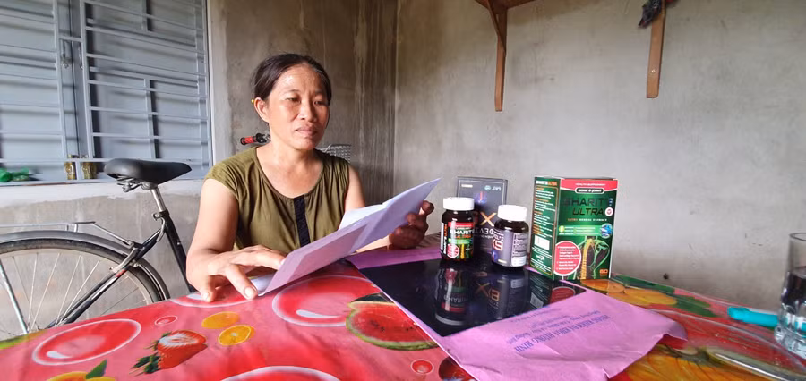 Chị Nguyễn Thị Năm (mẹ của em An Na) thường xuyên ốm đau, bệnh tật.