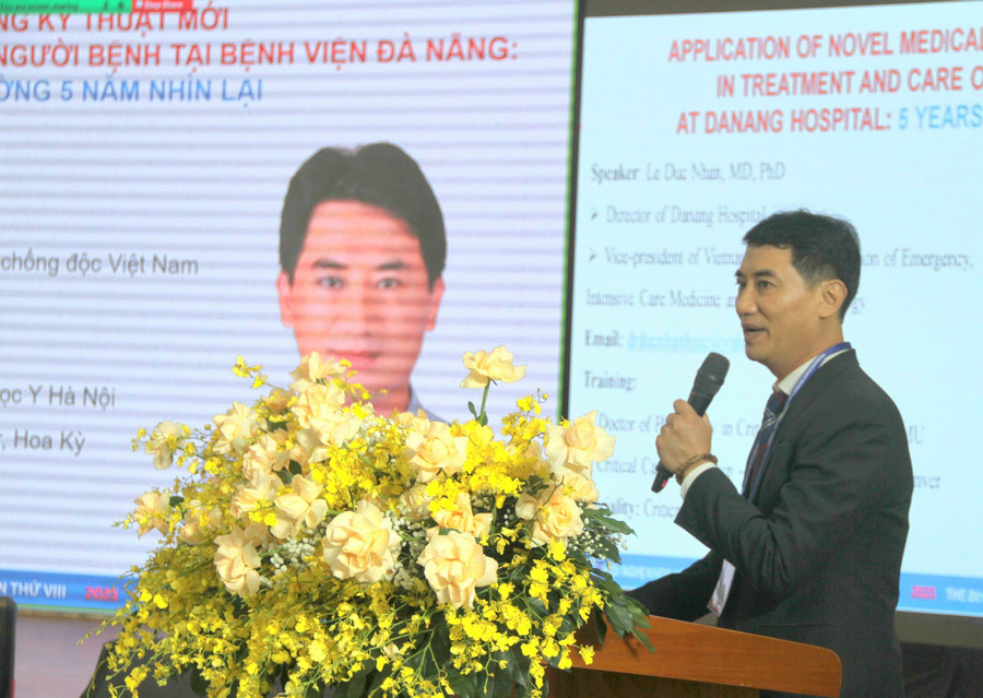 TS.BS Lê Đức Nhân - Giám đốc Bệnh viện Đà Nẵng phát biểu tại hội nghị. Ảnh: Hoàng Vinh TS.BS Lê Đức Nhân - Giám đốc Bệnh viện Đà Nẵng phát biểu tại hội nghị. Ảnh: Hoàng Vinh