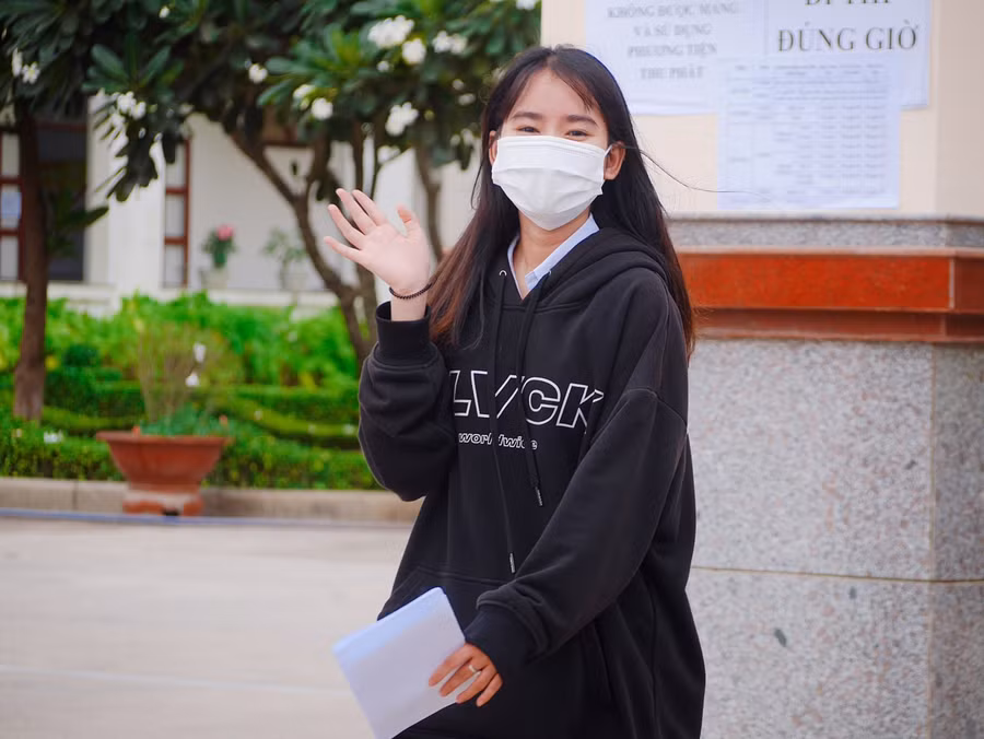 Thí sinh Trường THPT Hậu Nghĩa, Long An tự tin vượt qua kỳ thi “đặc biệt” (Ảnh: NTCC)