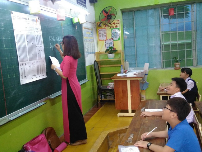 Thí sinh chuẩn bị làm bài thi TOEFL Primary -vòng 1 Thí sinh chuẩn bị làm bài thi TOEFL Primary -vòng 1
