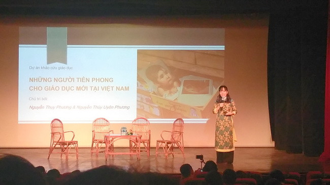 Chị Nguyễn Thúy Uyên Phương, Đồng sáng lập & Chủ tịch The Caterpies chia sẻ tại buổi lễ ra mắt dự án Chị Nguyễn Thúy Uyên Phương, Đồng sáng lập & Chủ tịch The Caterpies chia sẻ tại buổi lễ ra mắt dự án