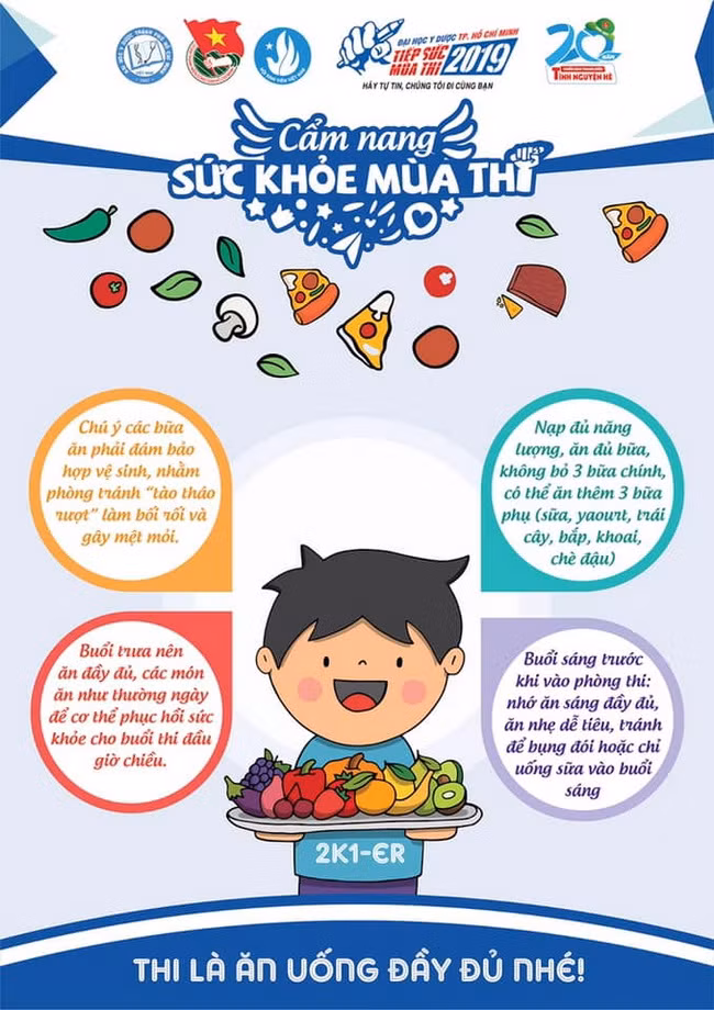 Cẩm nang "Sức khỏe mùa thi" là ấn phẩm đặc biệt do SV tình nguyện Trường ĐH Y dược TPHCM gửi tặng đến thí sinh và phụ huynh.