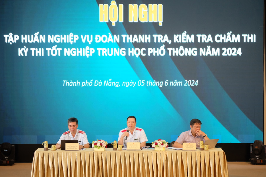 Ông Nguyễn Đức Cường - Chánh Thanh tra Bộ GD&ĐT giải đáp những thắc mắc tại Hội nghị. Ông Nguyễn Đức Cường - Chánh Thanh tra Bộ GD&ĐT giải đáp những thắc mắc tại Hội nghị.