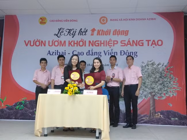 Ký kết thành lập “vườn ươm khởi nghiệp sáng tạo azibai – Cao đẳng Viễn Đông” ảnh 1