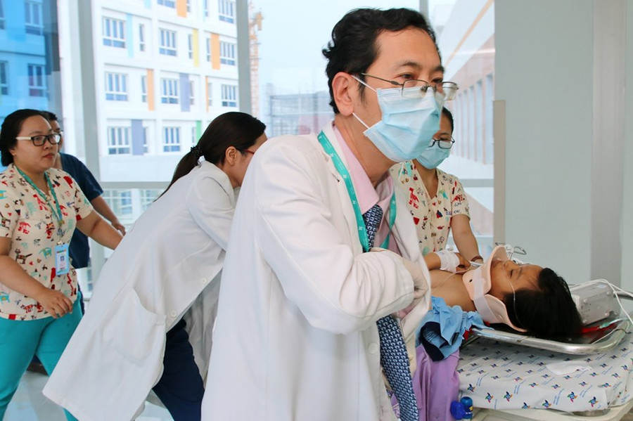 Bệnh nhân nhập viện với tình trạng đa chấn thương nặng. (Ảnh: BVCC). Bệnh nhân nhập viện với tình trạng đa chấn thương nặng. (Ảnh: BVCC).