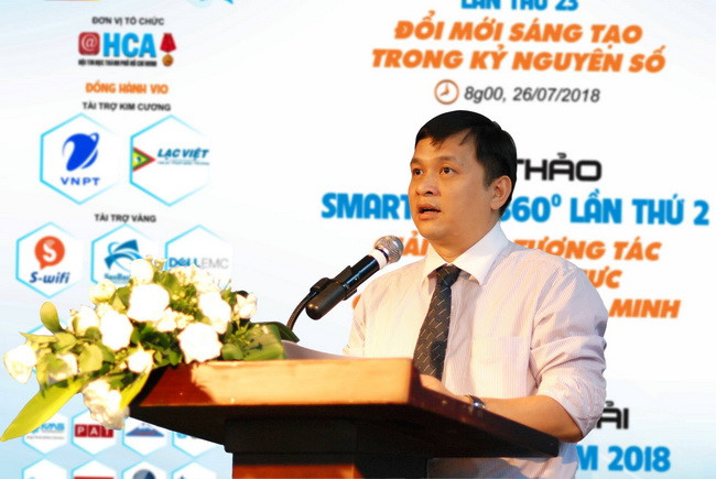 Ông Lâm Nguyễn Hải Long- Chủ tịch HCA phát biểu tại buổi lễ