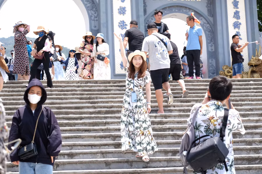 Một du khách đến từ Nhật Bản. Ảnh: Hoàng Vinh.