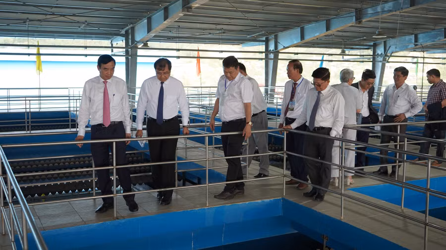 Công trình Nhà máy nước Hòa Liên công suất 120.000 m3/ngày đêm (giai đoạn 1) với tổng mức đầu tư 1.170 tỷ đồng. Ảnh: Hoàng Vinh.