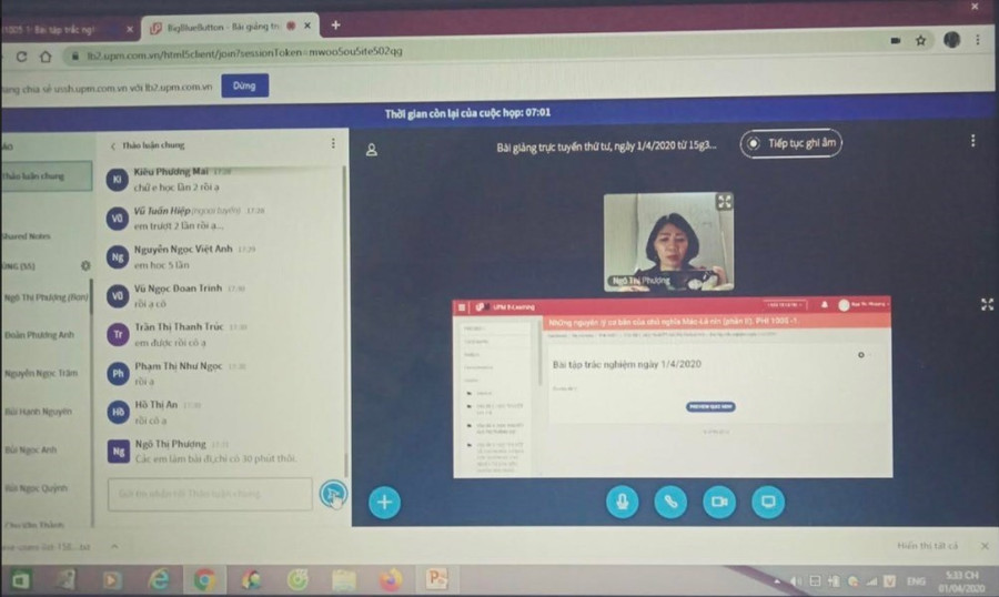 Một giờ giảng của PGS TS Ngô Thị Phượng Một giờ giảng của PGS TS Ngô Thị Phượng