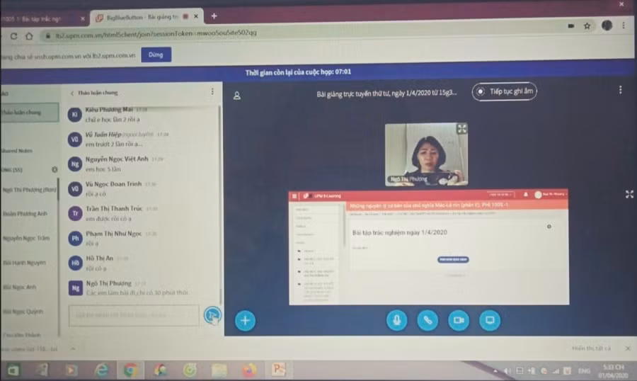 Một giờ giảng của PGS TS Ngô Thị Phượng
