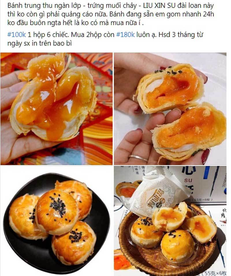 Bánh trung thu trứng chảy đang được rao bán tràn ngập trên "chợ mạng". Thông tin giật mình về bánh trung thu trứng chảy gây sốt khắp chợ