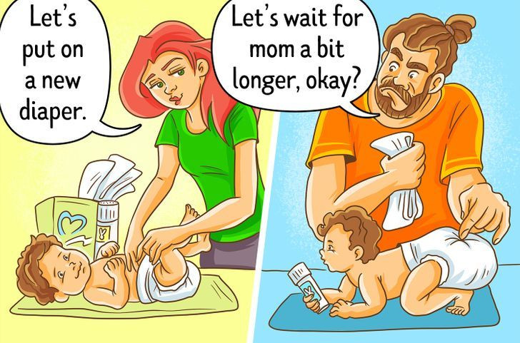 12 bức hình cho thấy sự khác biệt trong cách dạy con của bố và mẹ