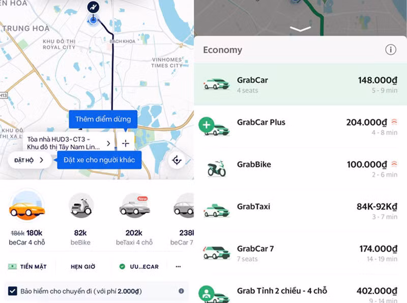 Dân đổ ra đường đi chơi: Grab, Be tăng giá gấp đôi taxi truyền thống