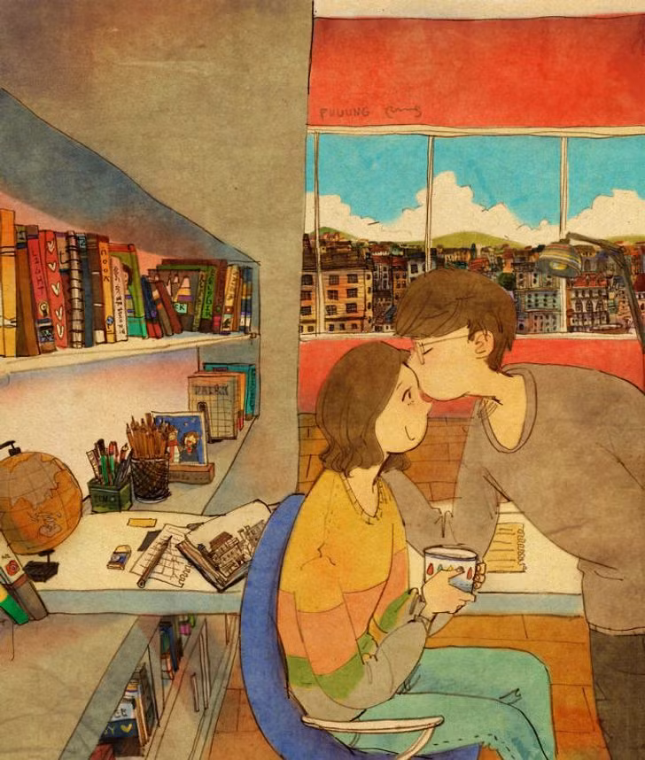 Một nụ hôn nhẹ lên trán cũng đủ làm trái tim cô ấy thổn thức.