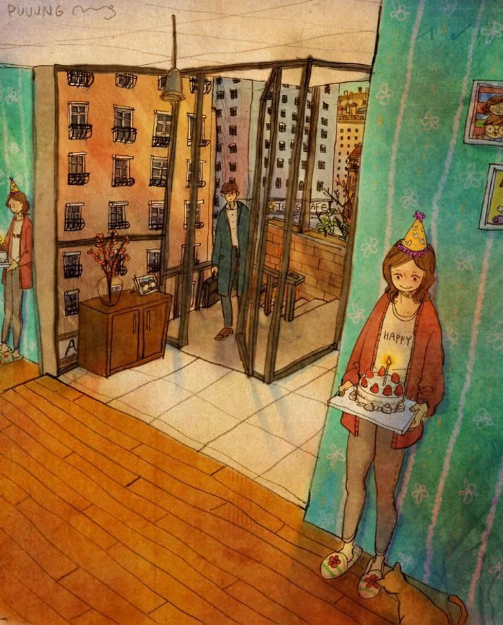 Thi thoảng mang đến cho nhau những niềm vui bất ngờ.