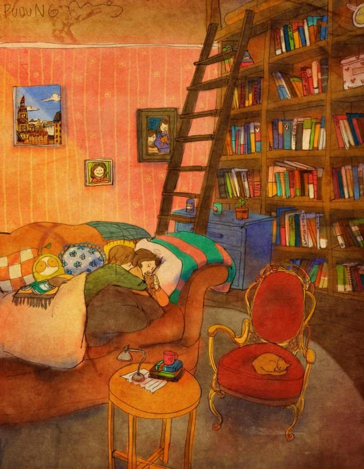 Hạnh phúc là cùng nhau trò chuyện trước khi đi ngủ, cùng chìm vào giấc ngủ sâu và thức dậy tràn đầy năng lượng vào sáng hôm sau.