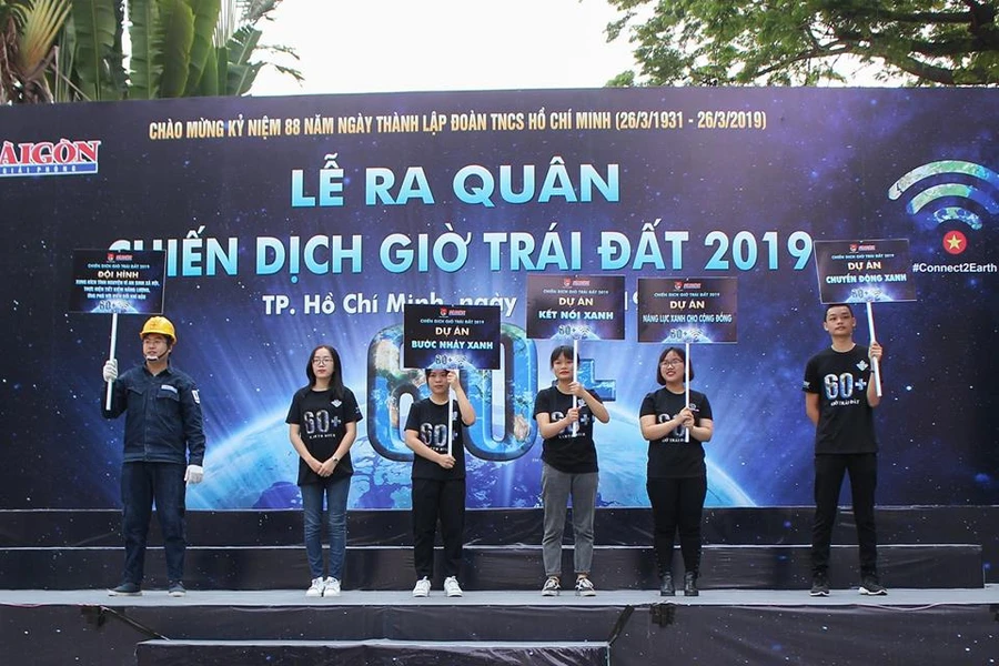 Ra quân các đội hình trong chiến dịch Giời trái đất 2019.