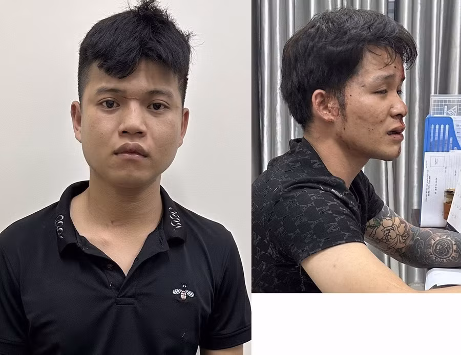 2 kẻ ném đá vào lực lượng Công an bị bắt giữ. (Ảnh: CACC)