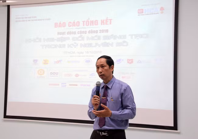 Ông Vũ Anh Tuấn, Tổng Thư ký HCA chia sẻ tại buổi báo cáo tổng kết chương trình.