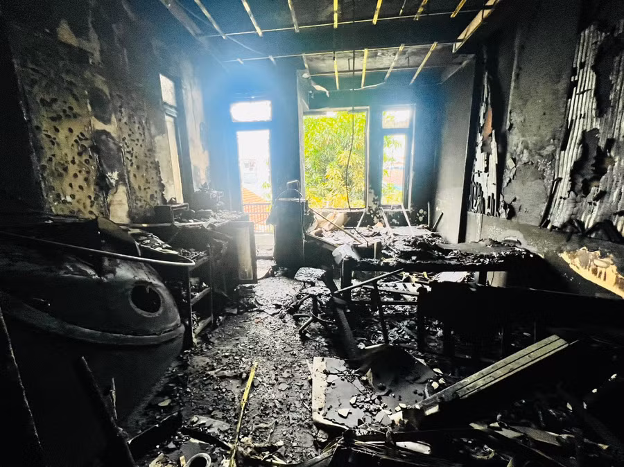 Hiện trường vụ cháy. Ảnh: Công an Đà Nẵng