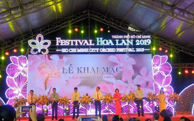 Quang cảnh buổi lễ khai mạc Festival Hoa lan năm 2019.
