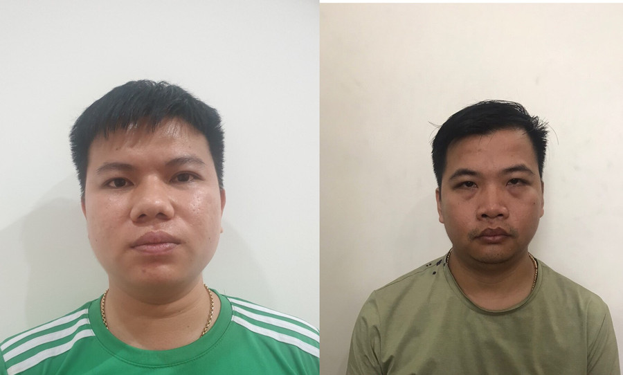 Phan Văn Luân (bên trái) và Nguyễn Văn Hiếu (bên phải). Ảnh: CAĐN.