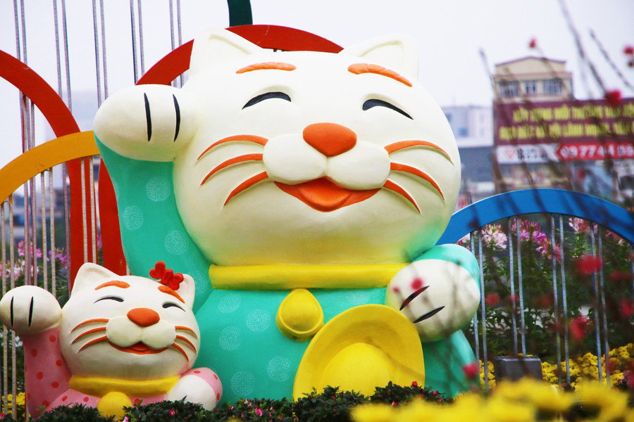 Những chú mèo được thiết kế dễ thương, khiến nhiều người thích thú. Ảnh: Hoàng Vinh. Những chú mèo được thiết kế dễ thương, khiến nhiều người thích thú. Ảnh: Hoàng Vinh.