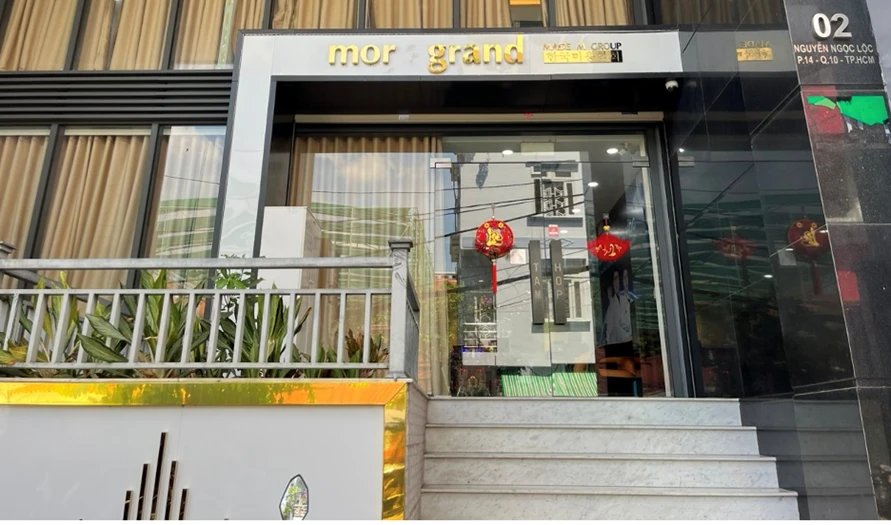 Cơ sở Mor Grand tại số 2 Nguyễn Ngọc Lộc, phường 14, quận 10, TPHCM. (Ảnh: Sở Y tế TPHCM)