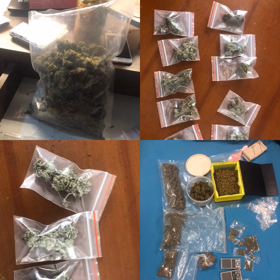 Số cần sa mà công an thu được từ các đối tượng. Ảnh: Công an Đà Nẵng. 