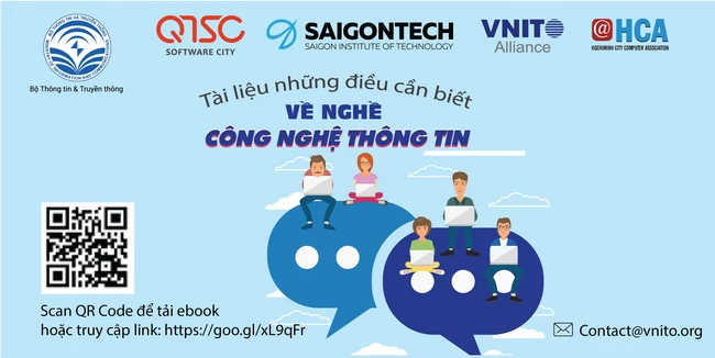 Trang bìa cuốn tài liệu "Những điều cần biết về CNTT" mới phát hành. Ảnh: QTSC.