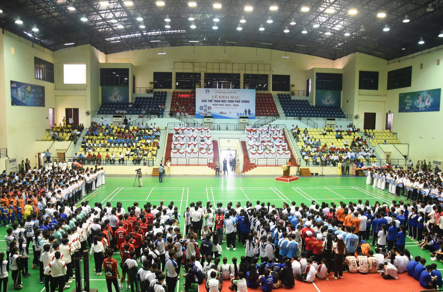 Nhà thi đấu TD-TT tỉnh Quảng Nam đảm bảo điều kiện tổ chức lễ khai mạc và các môn thi đấu thuộc Hội khỏe Phù Đổng toàn quốc.