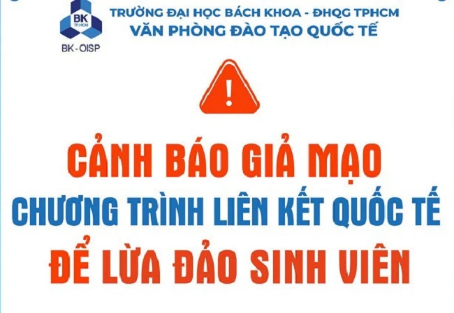 Trường ĐH Bách khoa TPHCM vừa đưa ra cảnh báo đối với các sinh viên về giả mạo thông báo của trường để lừa đảo. 