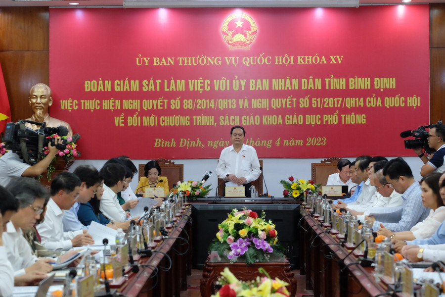 Quang cảnh buổi làm việc của Ủy ban Thường vụ Quốc hội tại tỉnh Bình Định. Ảnh: Hoàng Vinh. Quang cảnh buổi làm việc của Ủy ban Thường vụ Quốc hội tại tỉnh Bình Định. Ảnh: Hoàng Vinh.