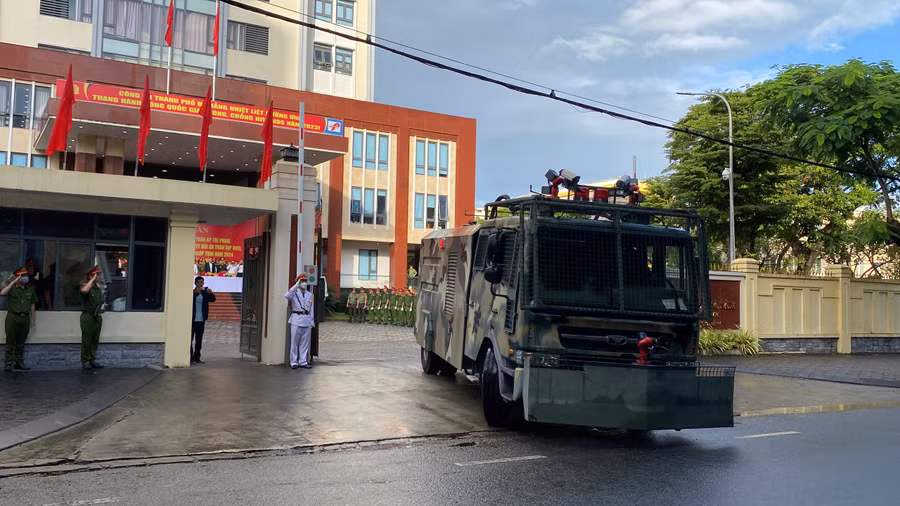 Phương tiện, trang thiết bị của Công an TP Đà Nẵng. Ảnh: Hoàng Vinh