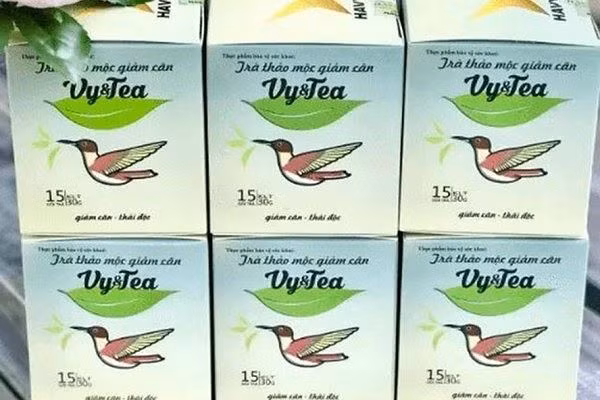 Trà thảo mộc nhãn hiệu Vy&Tea.