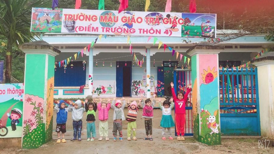 Trẻ em Trường mẫu giáo xã Trà Giác, huyện Bắc Trà My, tỉnh Quảng Nam. 