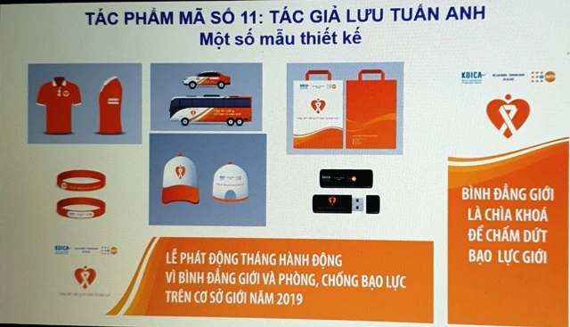 Một số mẫu thiết kế Bộ nhận diện Tháng hành động vì bình đẳng giới.