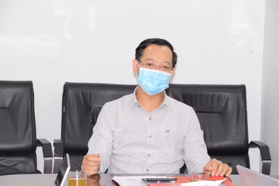 Tiến sĩ Trương Anh Dũng - Tổng cục trưởng Tổng cục Giáo dục nghề nghiệp tại Hội nghị trực tuyến "Phát triển không gian truyền thông giáo dục nghề nghiệp; hình thành hệ sinh thái truyền thông giáo dục nghề nghiệp giai đoạn 2021 - 2025”.