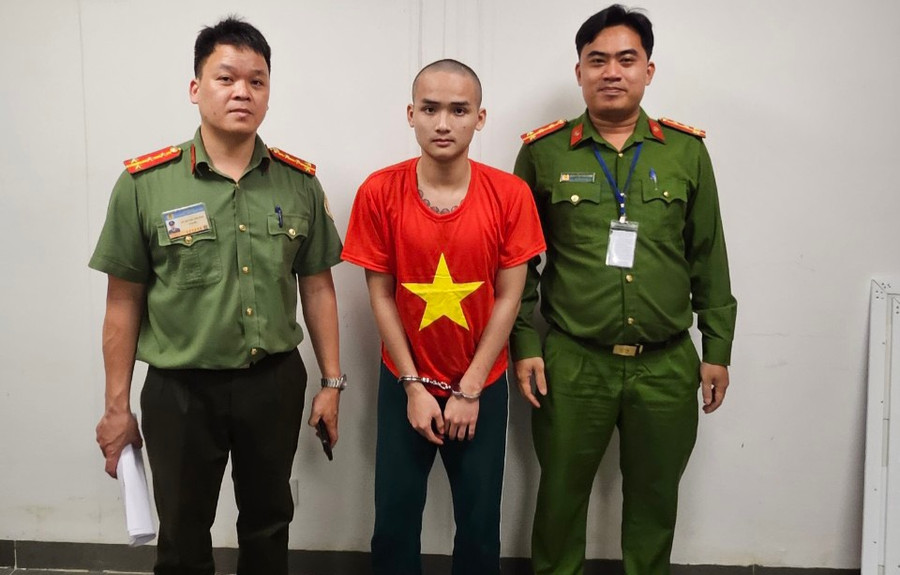 Bị can Phúc bị công an bắt giữ. Ảnh: Công an.