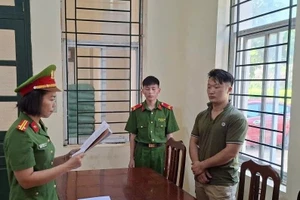 Vũ Anh Đức tại Cơ quan Công an. (Ảnh: CATQ)